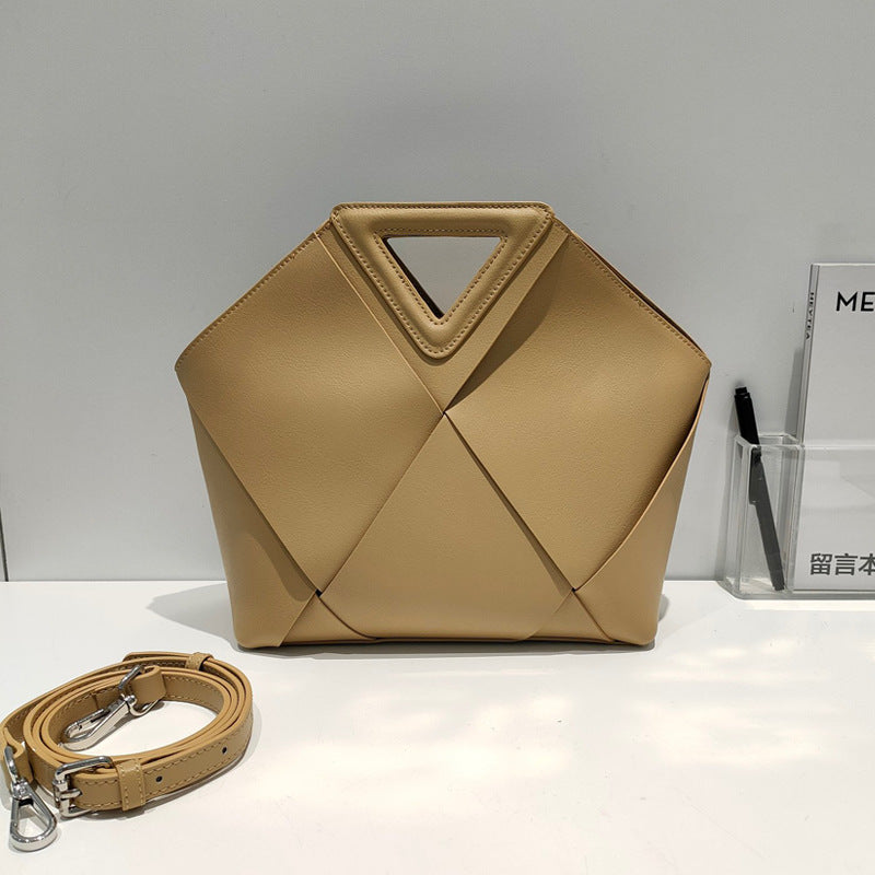 2022 New Leather Killer Bag Atmospheric Simple Handbag Diamond Decoration Large-capacity Cowhide Single-shoulder Messenger Bag
