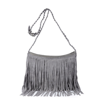 Women Retro Tassel Bags Girls Casual Shoulder Bags Crossbody Bags Messenger Bags
