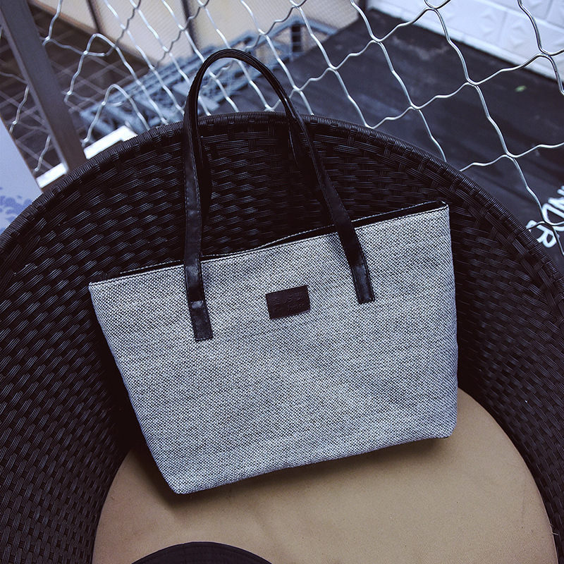 Women Canvas Tote Bags Casual Simple Shoulder Bags Large Capcity Shopping Bags