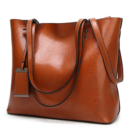 Vintage Tote Bag New Women&amp;#039;s Bags Europe And The United States Cross-Border Leather Bags Fashion Handbags Shoulder Messenger Bags Handbags
