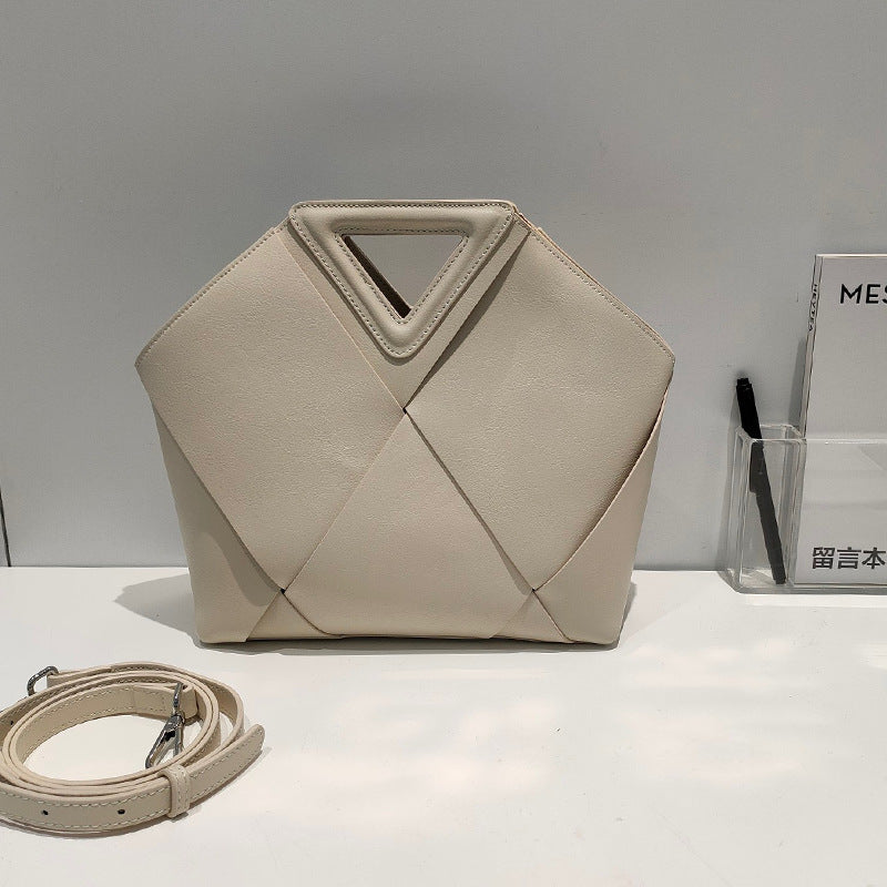 2022 New Leather Killer Bag Atmospheric Simple Handbag Diamond Decoration Large-capacity Cowhide Single-shoulder Messenger Bag