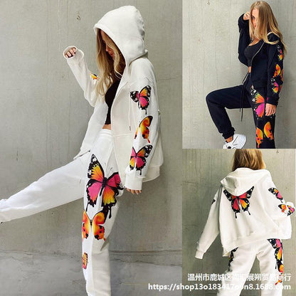 Two Piece Set Women Autumn Tracksuit Jacket Pants Two-Piece Set Women