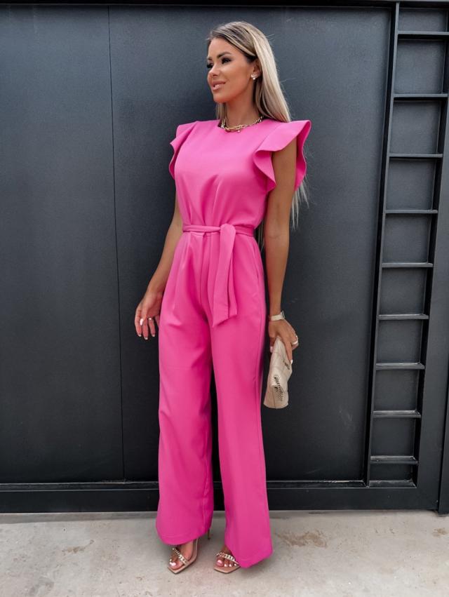 2022 Amazon Wish Independent Station Cross-border New High-waist Commuter Waist Strap Jumpsuit Trousers Women