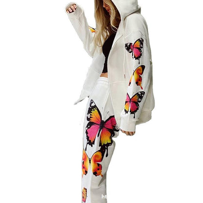 Two Piece Set Women Autumn Tracksuit Jacket Pants Two-Piece Set Women
