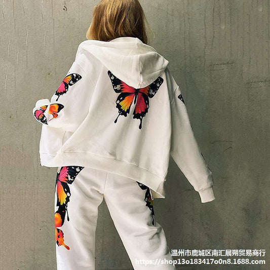 Two Piece Set Women Autumn Tracksuit Jacket Pants Two-Piece Set Women