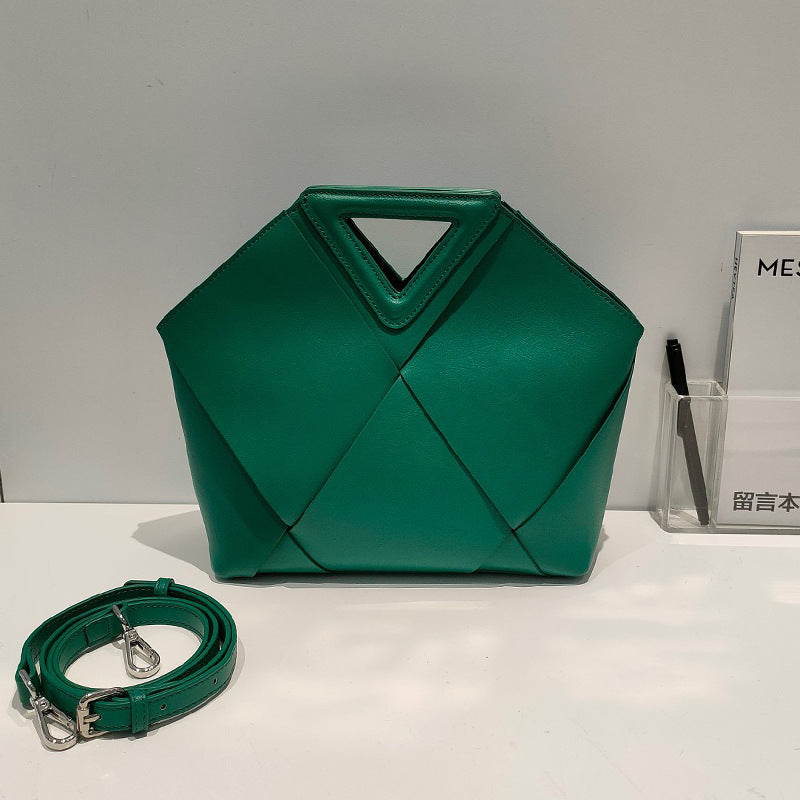 2022 New Leather Killer Bag Atmospheric Simple Handbag Diamond Decoration Large-capacity Cowhide Single-shoulder Messenger Bag